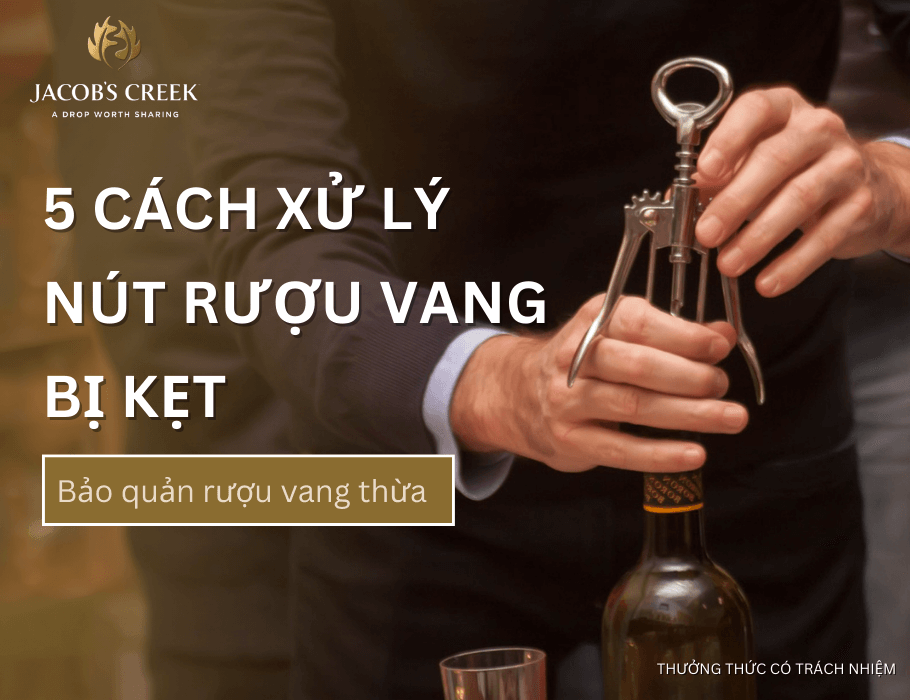 5 cách xử lý nút rượu vang bị kẹt và bảo quản rượu vang thừa